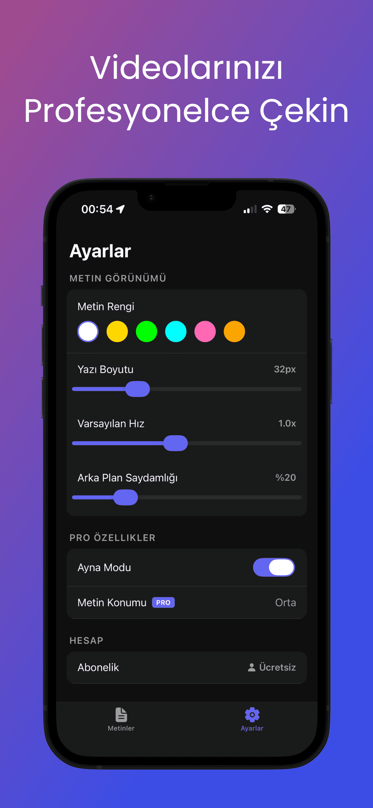 FeedCam - Settings and customization